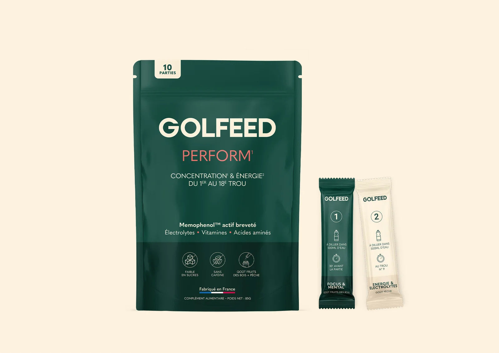GOLFEED PERFORM - le grand format et les 2 sticks