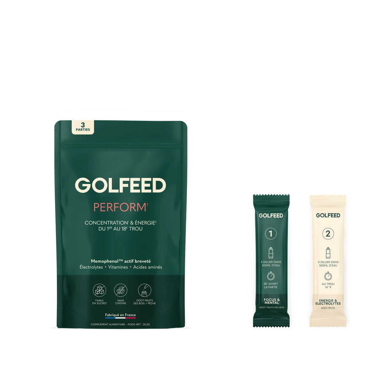 GOLFEED PERFORM - 3 parties - 6 sticks